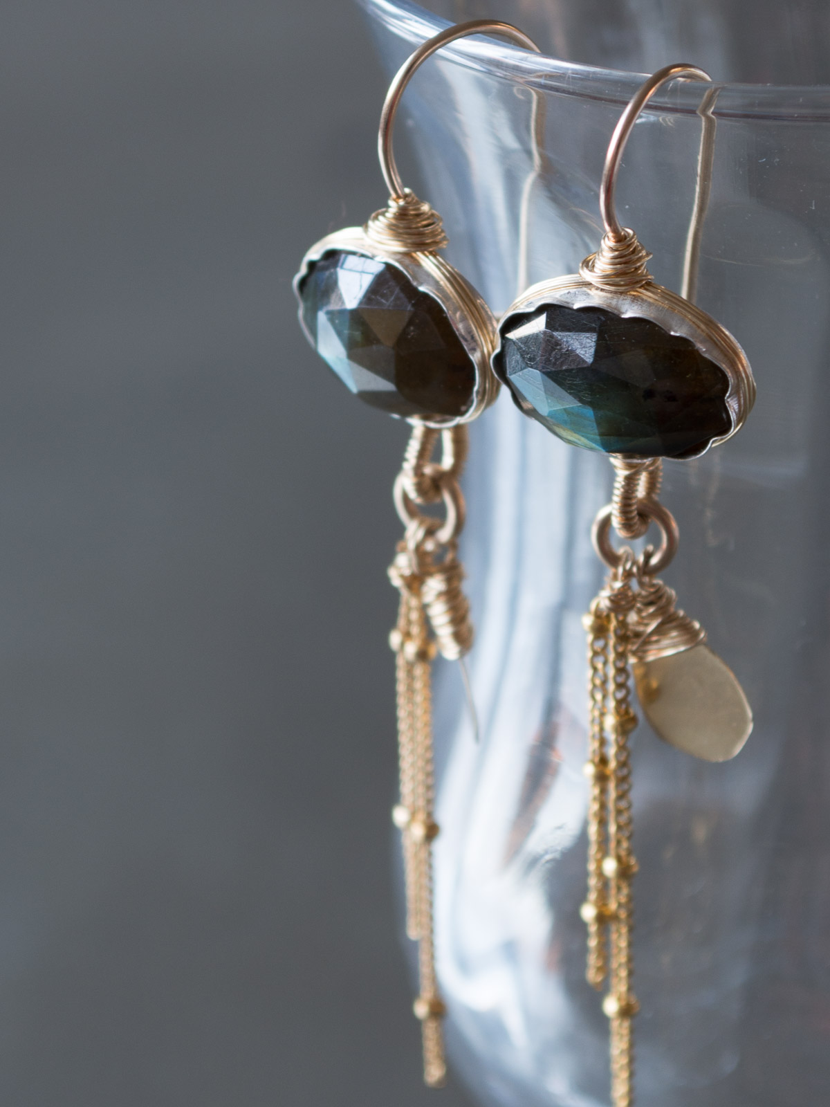earrings Crown labradorite